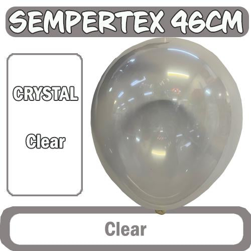 Balloons 46cm Crystal Clear Pk 6