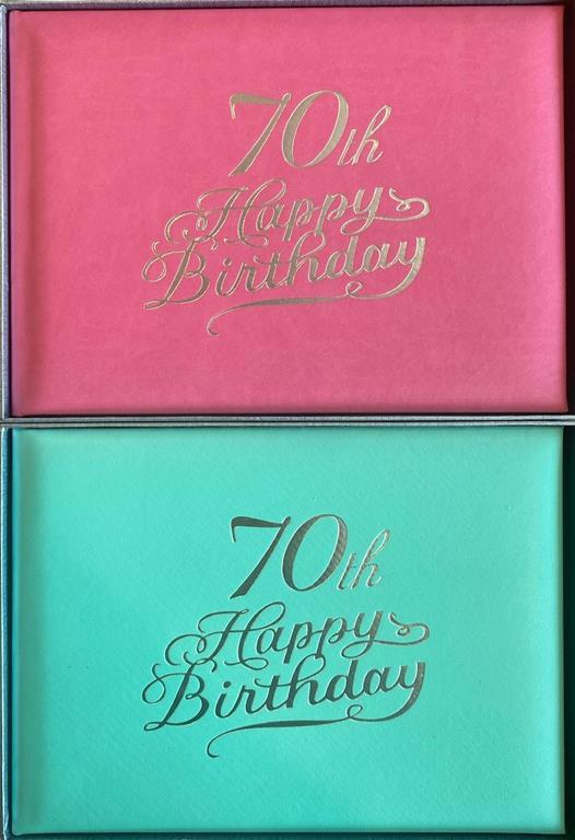 Guest Signature Book 70th Birthday Bright Assorted Colours