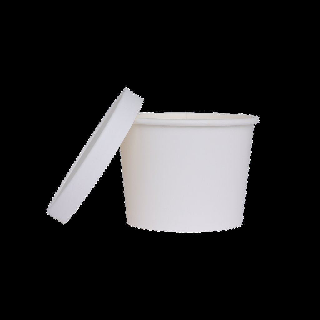 Paper Luxe Round Tub & Lid White Pk 5