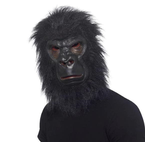 Mask Gorilla Hairy Black Deluxe