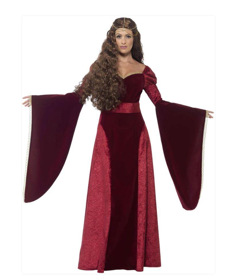 Costume Adult Medieval Queen Deluxe Ladies 8-10