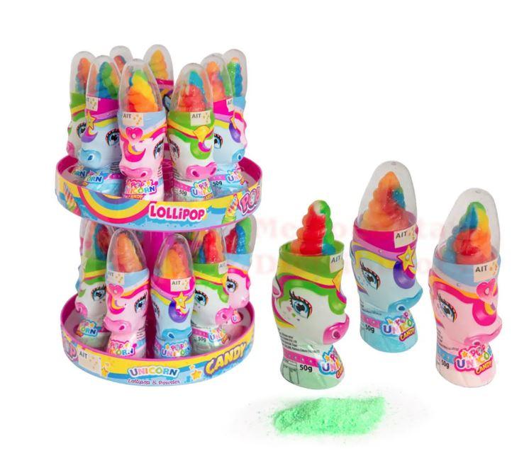 Confectionary Lollipop Unicorn Dipper 50g Each