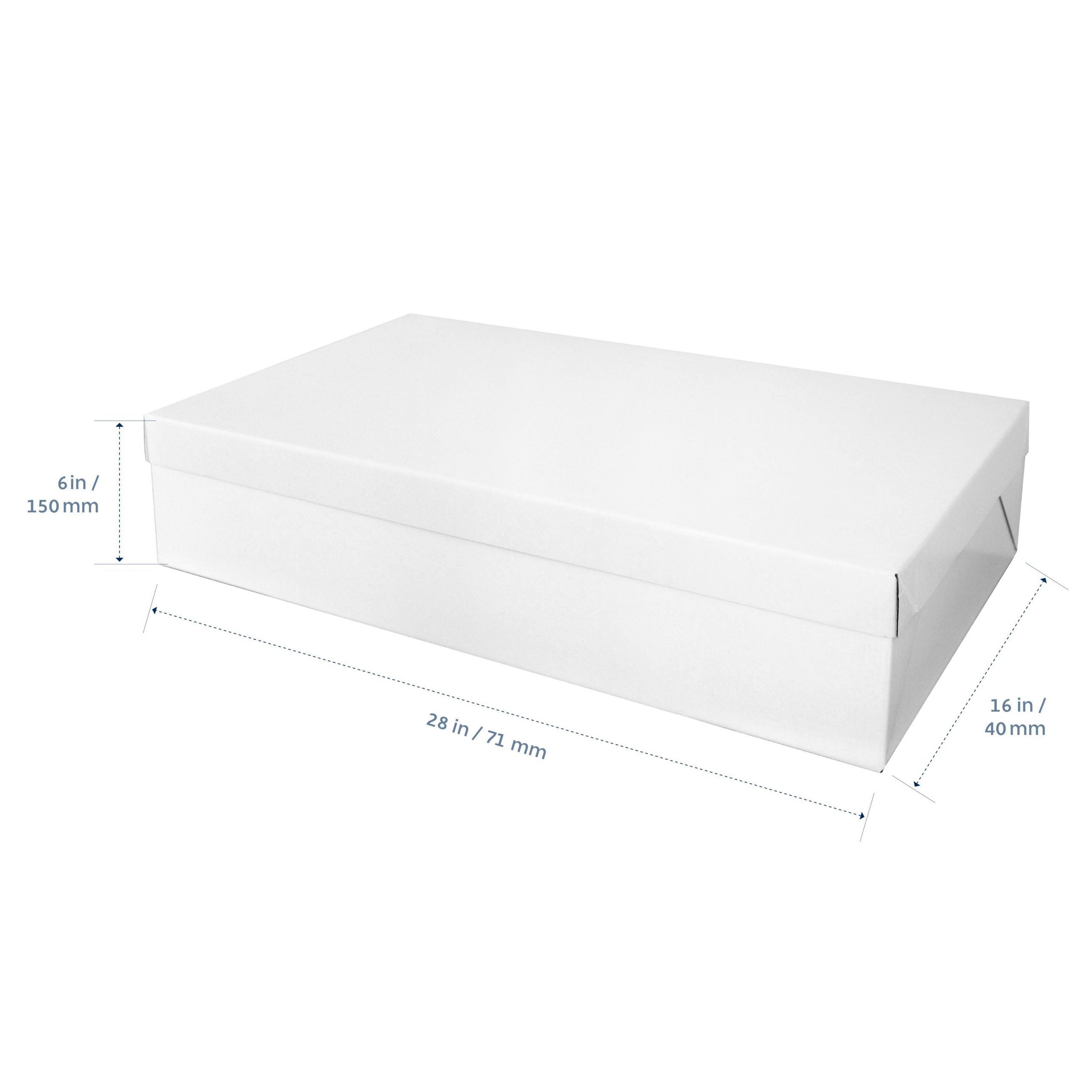 Cake Box and Lid Full Slab Rectangle 28''x16''x6''