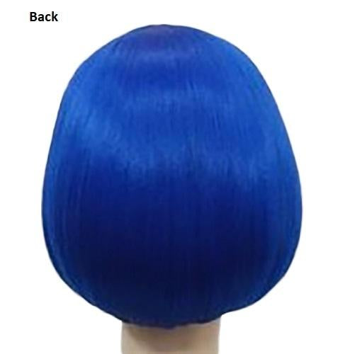 Wig Bob Neon Blue Short Deluxe Chin Length Costume Accessory