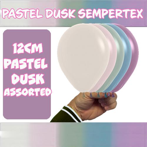 Latex Balloon 12cm Pastel Dusk Assorted Pk 50