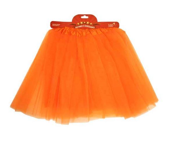 Tutu Adult Size 40cm Orange 1980s Costume Accessory