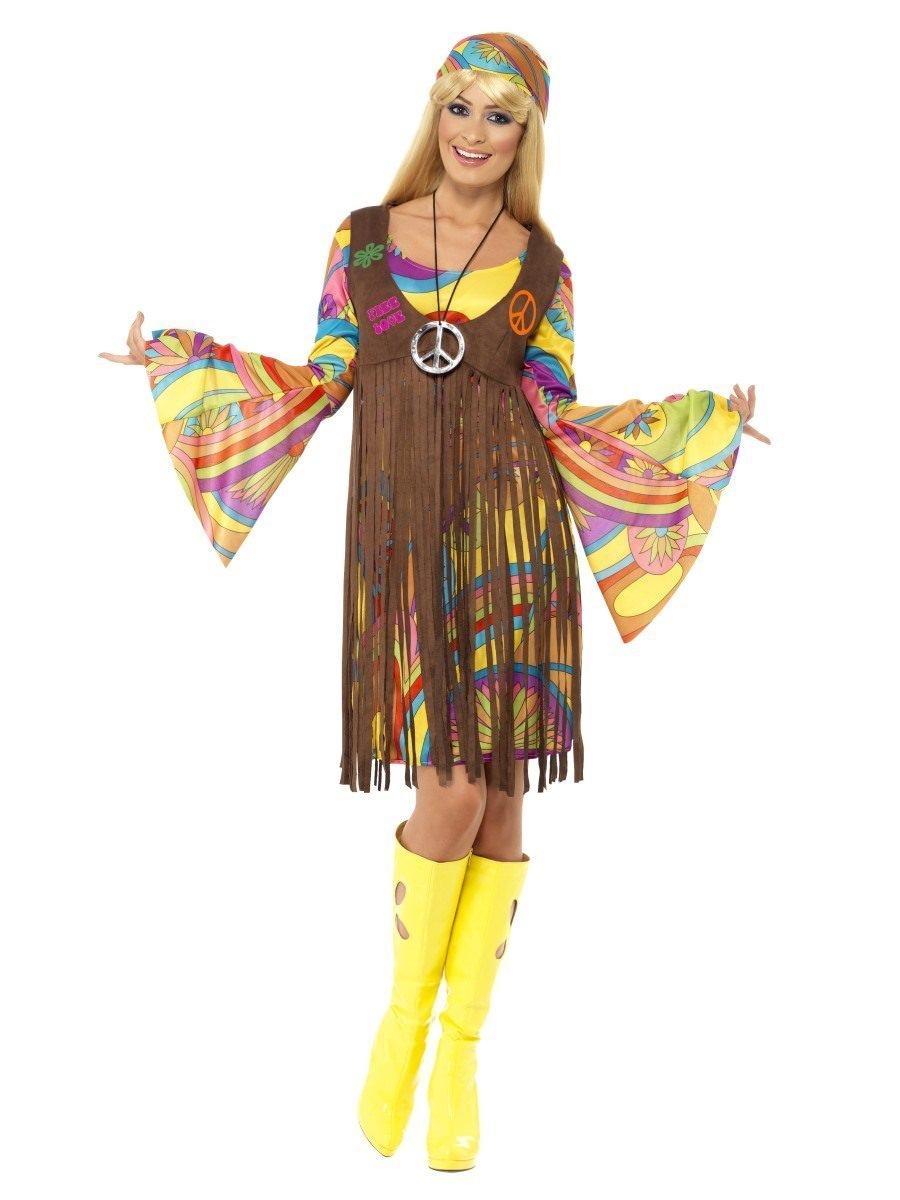 Costume Adult 1960s Groovy Lady With Vest