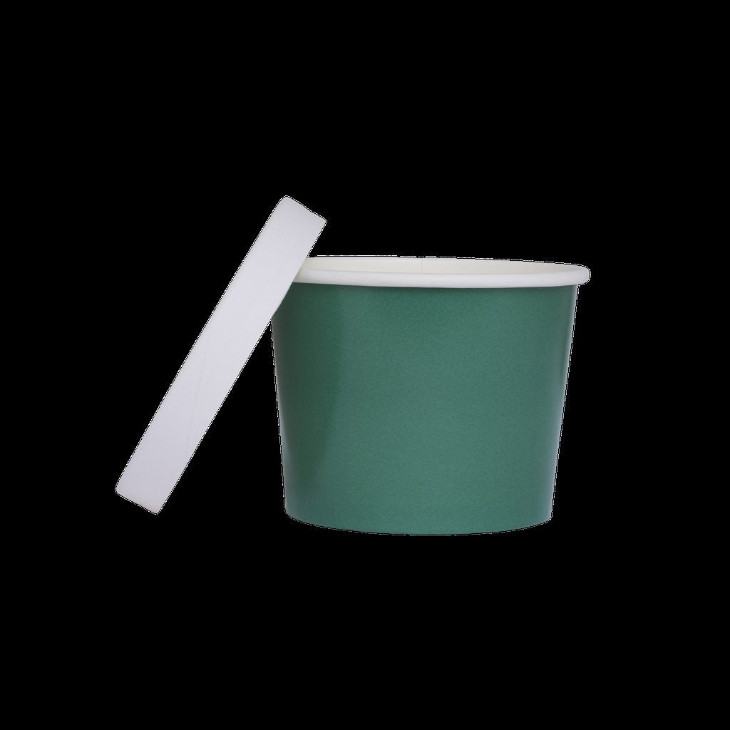 Paper Luxe Round Tub & Lid Sage Green Pk 5