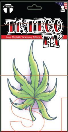 Temporary Tattoo Sweet Leaf 1960s Hippie 420 Fx Tinsley