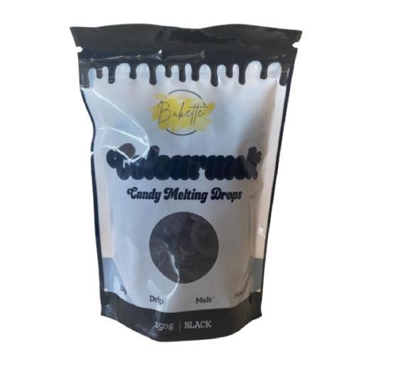 Coloured Chocolate Colourmelts Black 250g