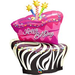 Balloon Foil Shape Funky Birthday Cake discontinued line