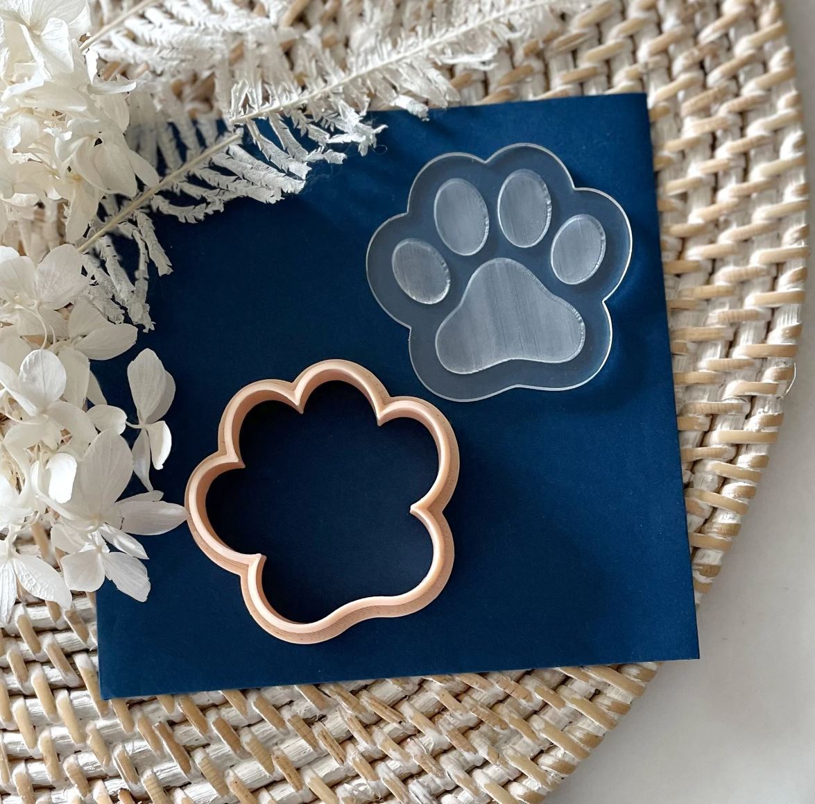 Mini Paw Cookie/Biscuit Cutter and Debosser Set (Little Biskut)