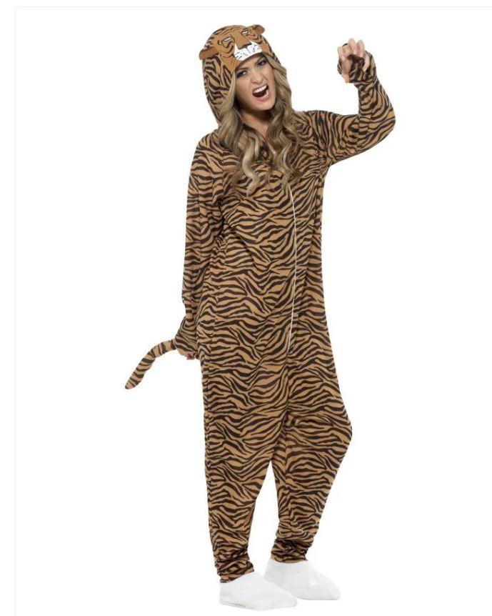 Costume Onesie Adult Animal Tiger Large