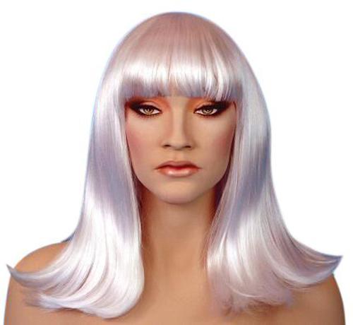 Wig Cleo Deluxe Neon White Shoulder Length