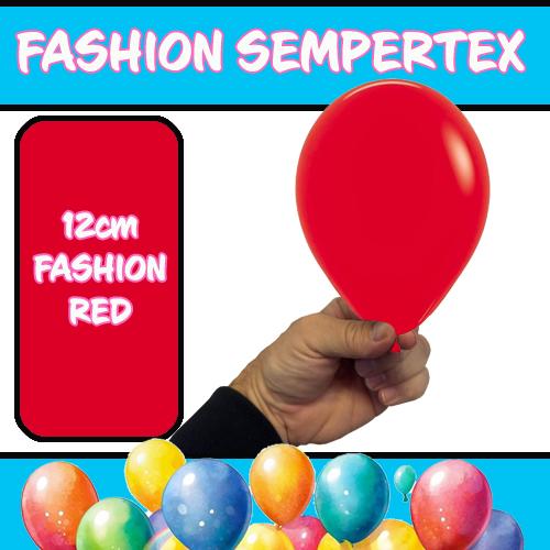 Latex Balloon 12cm Fashion Red Pk 50