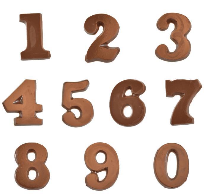 Chocolate Mould Number/Numeral 0-9 Chocolate Moulds