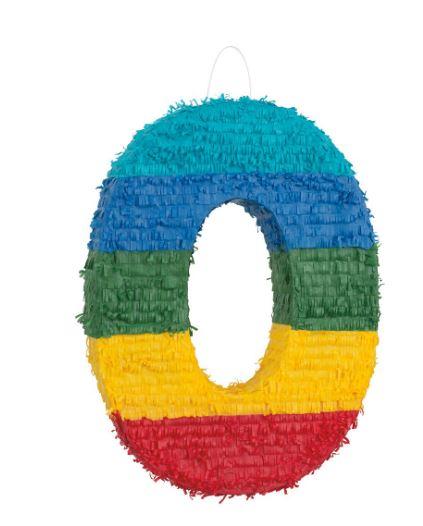 Pinata Numeral 0 Rainbow