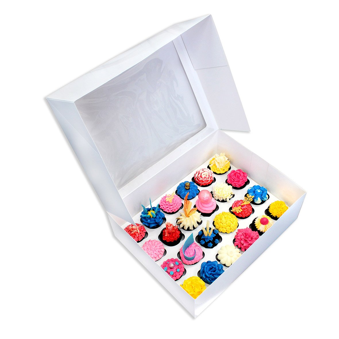 Cupcake Box For 24 With Pvc Lid - Each