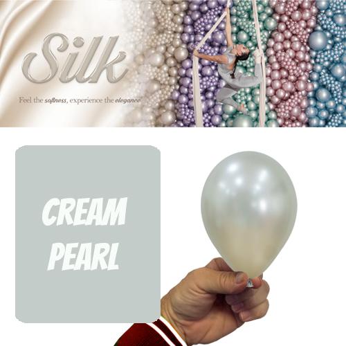 Latex Balloon 12cm Silk Cream Pearl Pk 50 Sempertex