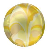 Balloon Orbz Yellow Macro Marble 38cm X 40cm