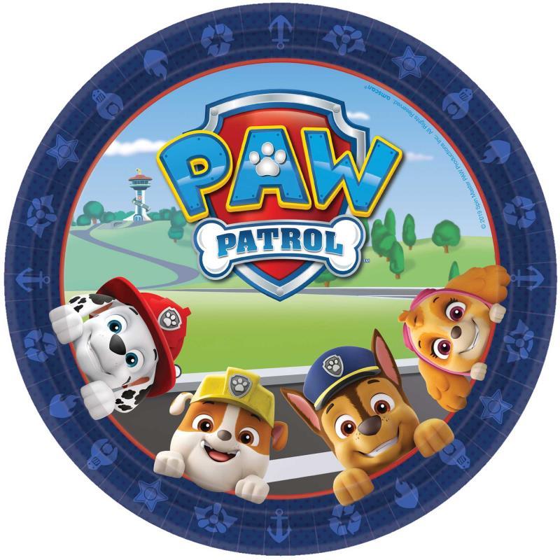 Paw Patrol Adventures 23cm Plates Pk/8