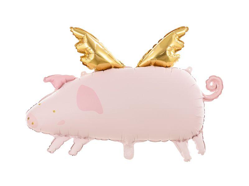 Balloon Foil Flying Pink Pig With Wings 70cm x 45cm (Helium Not Included)