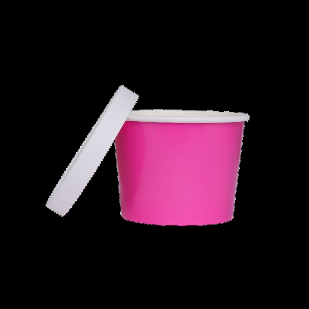 Paper Luxe Round Tub & Lid Flamingo Pk 5