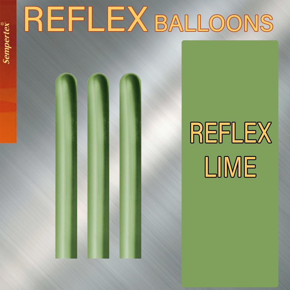 Balloon Modelling 260 Reflex Lime Pk 50