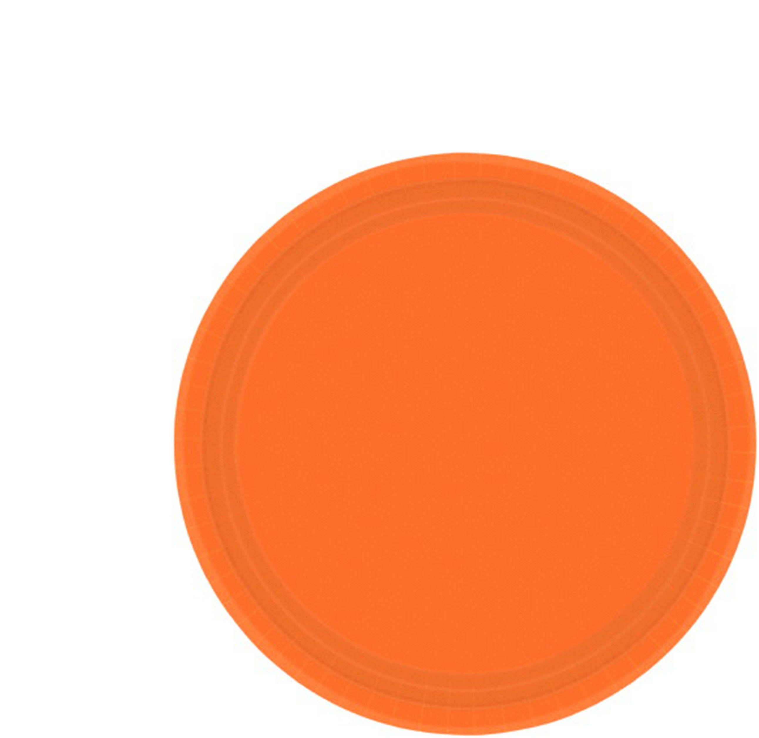 Paper Plates 17cm Orange Round 20 Pack