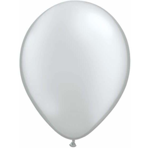 Last Chance - Latex Balloons 30cm Silver Metallic Pk/100