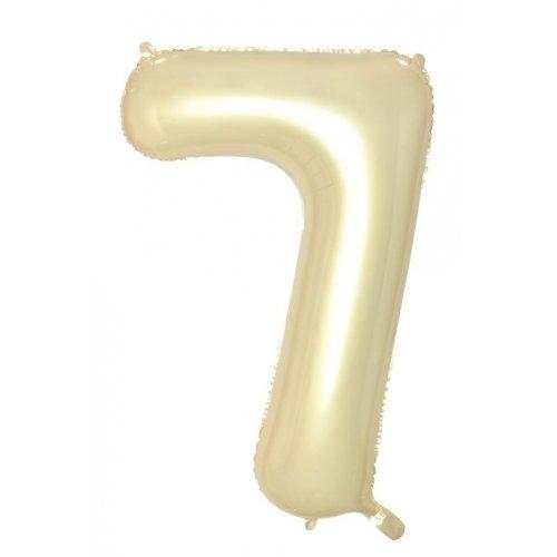 Balloon Foil Megaloon Number 7 Luxe White Gold 86cm