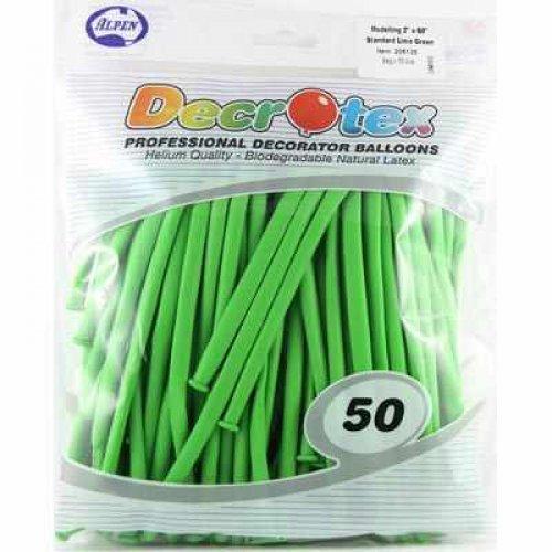 Balloon Modelling 260 Fashion Lime Green Sempertex Pk 50