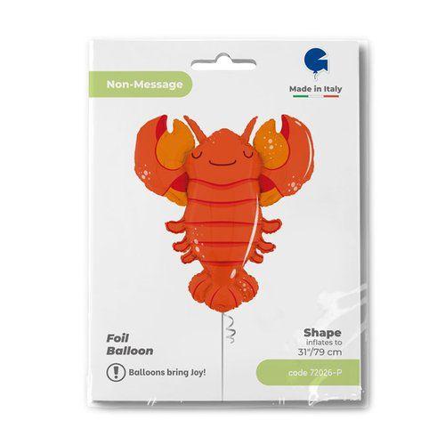 Balloon Foil Shape Red Lobster 79cm (Helium Not Included)