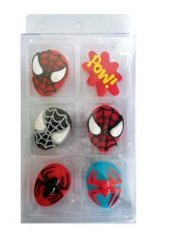 Edible Icing Decorations Spiderman Pk/6