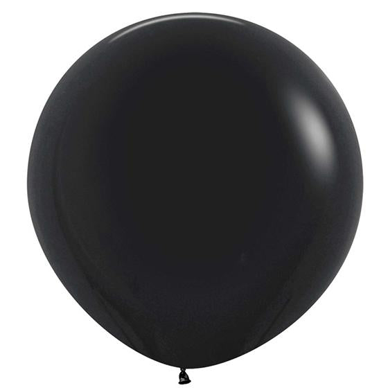 Balloons 60cm Fashion Black Sempertex Pk 3