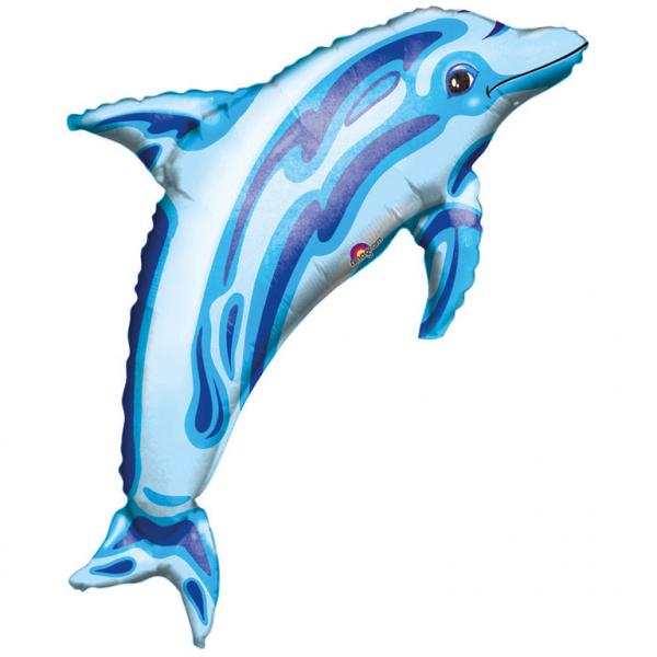 Balloon Foil Shape Dolphin Ocean Blue discontinued line