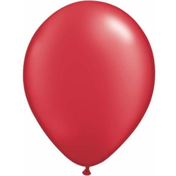 Last Chance - Latex Balloons 30cm Ruby Red Pearl Pk/100
