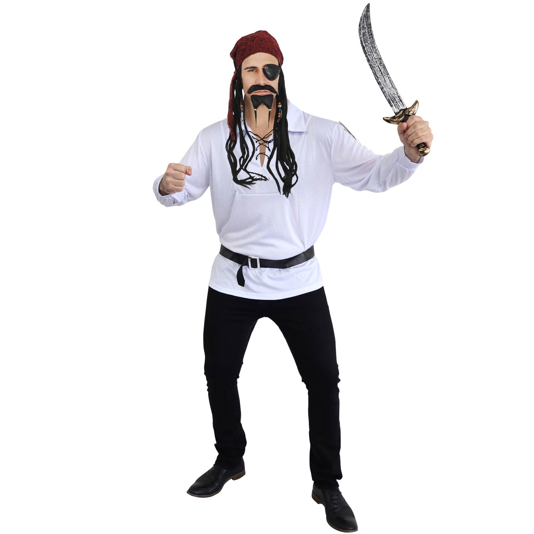 Costume Adult Shirt Pirate/Buccaneer White