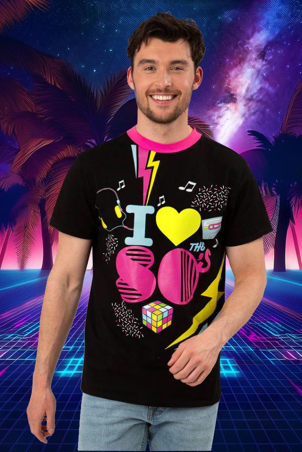 Costume Adult 1980s Printed T-Shirt