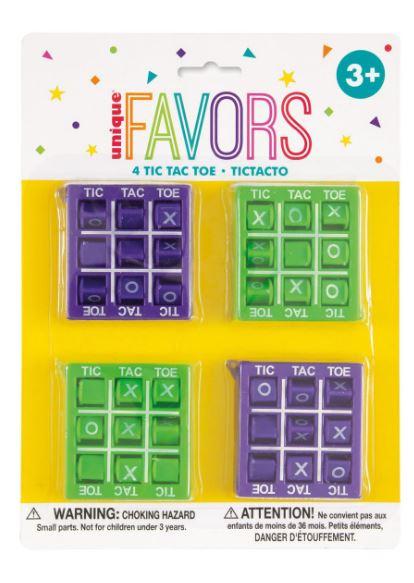 Value Party Loot Bag Favours Tic Tac Toe Games Pk/4