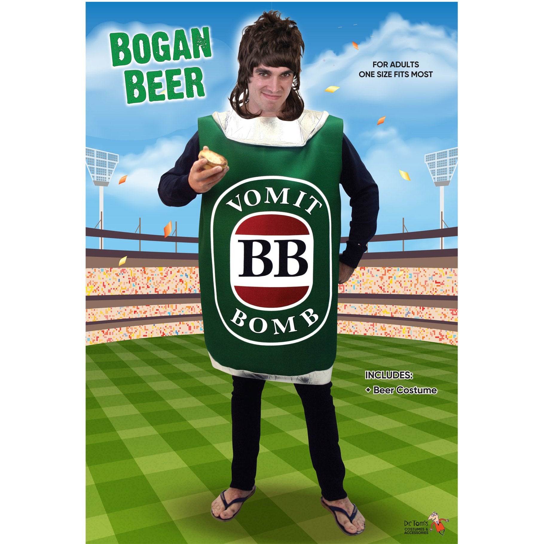 Costume Adult Bogan Beer Can One Size Fits Most