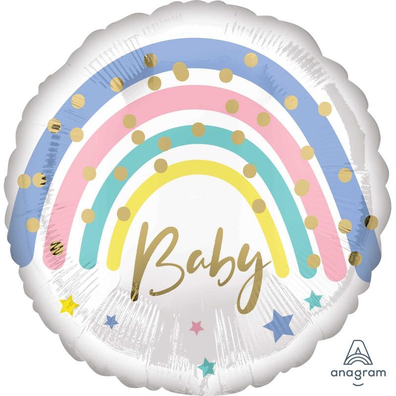 Balloon Foil 45cm Baby Pastel Rainbow