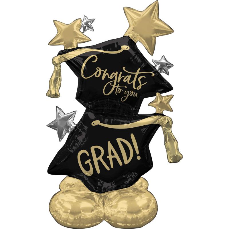 Balloon Foil Airloonz Graduation Hats Congrats To You 83cm X 129cm