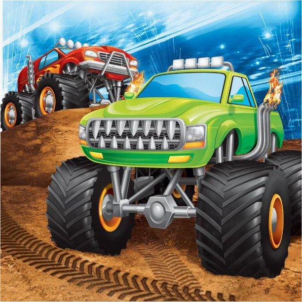 Monster Trucks Luncheon Napkins Pk/12