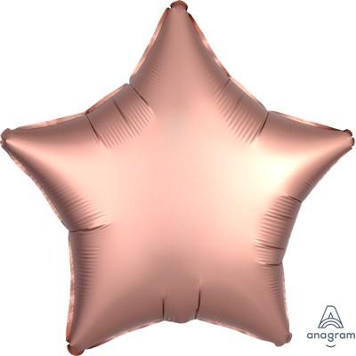 Balloon Foil 45cm Star Rose Copper Satin