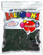 Latex Balloons 30 Cm Black Pk/100 Budget