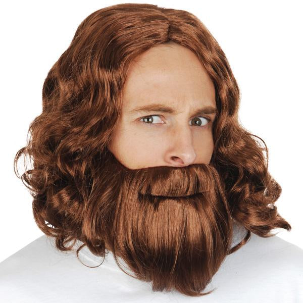 Wig & Beard Brown Hesus