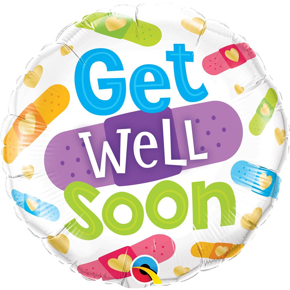 Balloon Foil 45cm Get Well Soon Bandage