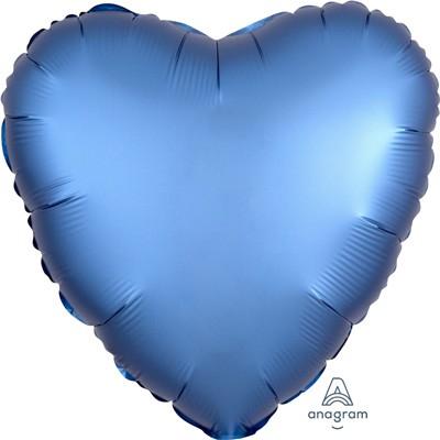 Balloon Foil 45cm Heart Azure Blue