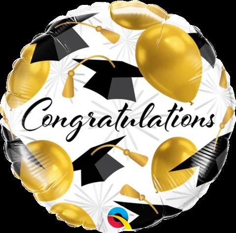 Balloon Foil 45cm Congratulations Graduate Gold Balloons